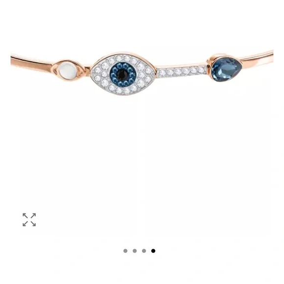 Swarovski Symbolica Evil Eye Rose Gold Bangle Bracelet - Picture 7 of 7